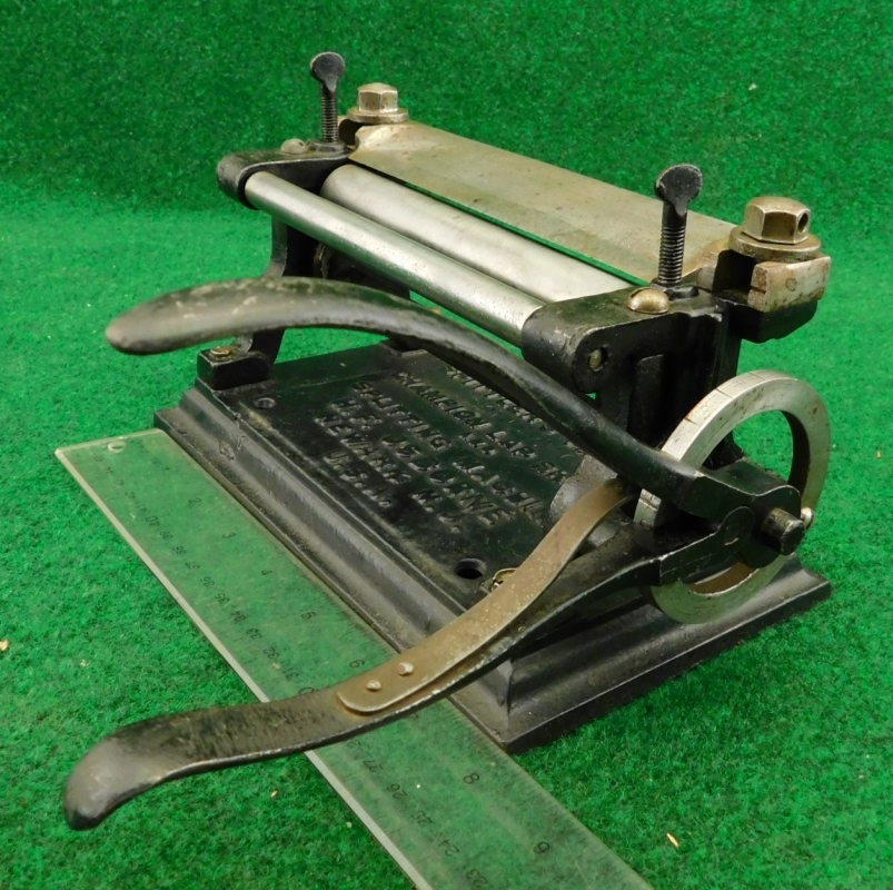 Antique C.S. Osborne Splitting Machine Leather Splitter - Made In USA 1906