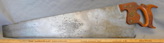 Disston No. 7 5 1/2 pt. 28" Rip Saw