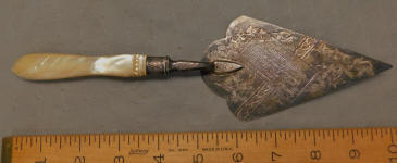 Antique 1887 Presentation / Commemorative Silver Mason's Trowel