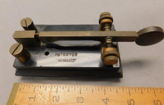 J. H. Bunnell & Co. Patented Double Speed Key aka Sideswiper Telegraph Spark Key 