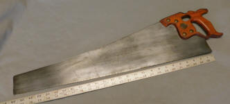 Henry Disston "Thumb Hole" D-8 6 PPI 26" Rip Saw 