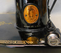 1941 Black Singer Featherweight 221 Sewing Machine (AF759043) With Unusual "MADE IN USA" Decal