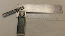 Philo Fox 1888 Patent Combination 8" Try Square &amp; Sliding Bevel