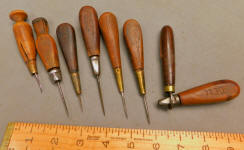 7 Saddle Maker / Cobbler / Leatherworker Tools -Awls 